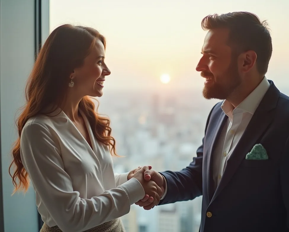 Supportive business relationship between mentor and entrepreneur